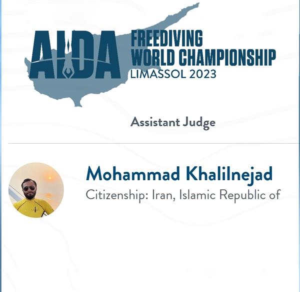 برای اولین بار اتفاق افتاد / حضور داور ایرانی در مسابقات جهانی غواصی آزاد