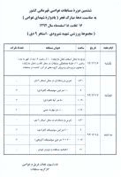 برگزاری مسابقات غواصی قهرمانی کشور